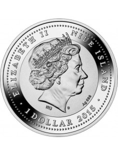 Niue 2015 $1 Emperor Tamarin 17,5g digital Printing swaroski Silver Proof Coin