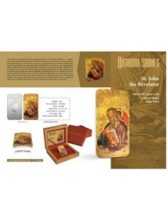 Niue 2014 $2 Icon Orthodox Shrines St. John Revelator Apostle 1 Oz Silver Coin