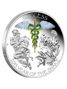 Tuvalu 2013 1$ Year of the Snake - Success Silver Coin