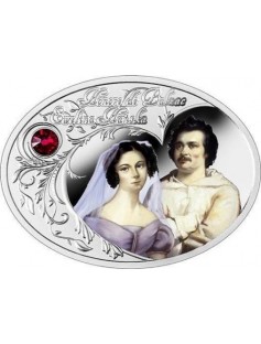 Niue 2015 1$ Beautiful Polish Love Stories Balzac & Ewelina Hańska Silver Coin
