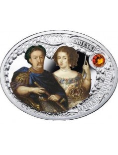 Niue 2015 1$ Beautiful Polish Love Stories Jan III Sobieski & Maria Silver Coin