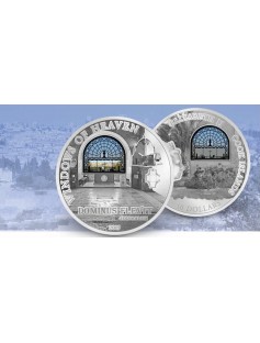 Cook Islands 2015 10$ Windows of Heaven Jerusalem Dominus Flevit 50g Silver Coin