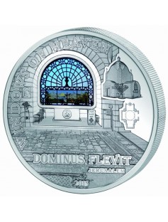 Cook Islands 2015 10$ Windows of Heaven Jerusalem Dominus Flevit 50g Silver Coin