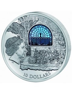 Cook Islands 2015 10$ Windows of Heaven Jerusalem Dominus Flevit 50g Silver Coin