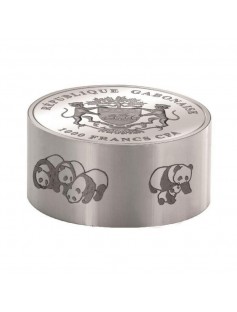 Gabon 2015 1000 Francs Chinese Panda Smick Ounce Edition 1oz Silver Coin