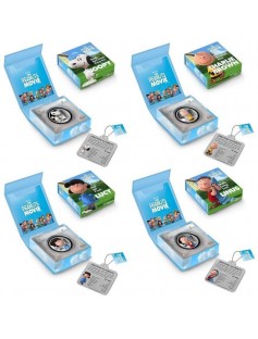 Niue 2015 4x2$ The Peanuts Movie Snoopy 4 x 1 Oz Proof Silver Coin Set