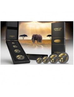 Somalia 2015 African Wildlife Elephant Gold Ruthenium Golden Enigma Silver Coin