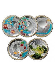 Niue 2015 $2 Egypt - Gods of Maya Proof Collection 5x Silver Coin Set *RARE*