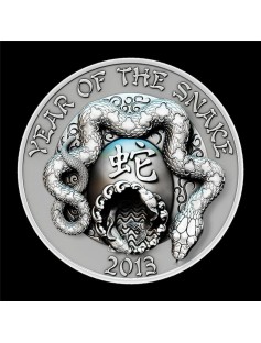 Rwanda - 2013 - 3x500Franks - Pave 3D Set - SNAKE - Coin with Gemstones - NEW