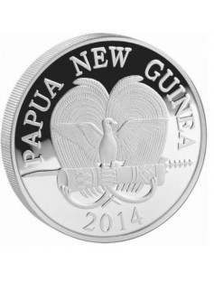 Papua 2015 10 Kina PRECIOUS PEARL CRANES Shell Money 3 Oz Silver Coin