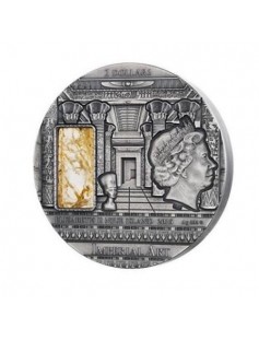 Niue 2015 2$ Imperial Art Citrine 2 Oz Silver Coin with real Agate LIMIT 500