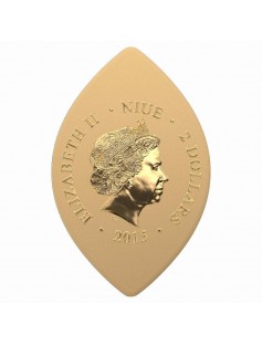 Niue 2015 $2 Icon World Heritage Abraham 1 Oz Silver Coin Gold Gilded *ONLY 999*