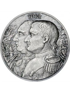 Niue 2012 5$ War of 1812 Napoleon - Kutusow High Relief 2Oz Silver Coin