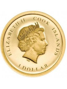 Cook Islands 2015 1$ Magna Carta 800th Anniversary .999 Proof Gold Coin