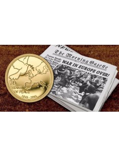 Cook Islands 2015 1$ 70 Years of Peace in Europe .999 Proof Gold Coin