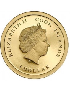 Cook Islands 2015 1$ 70 Years of Peace in Europe .999 Proof Gold Coin