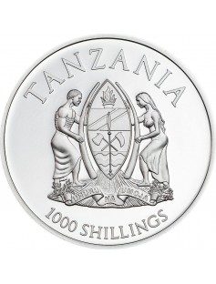 BUTTERFLY 3D Exotic Butterflies Cymothoe Hobarti Silver Coin 1000 Shillings Tanzania 2016