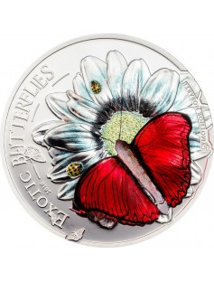 BUTTERFLY 3D Exotic Butterflies Cymothoe Hobarti Silver Coin 1000 Shillings Tanzania 2016
