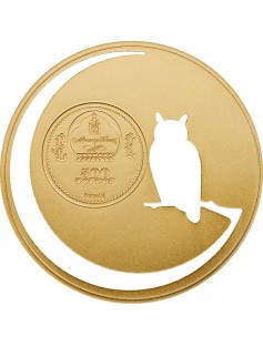 Mongolia 2016 500 togrog Owl Mongolian Nature 2016  Silver Coin