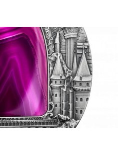 Niue 2015 $2 Crystal Art IV Mysteries of Hogwarts 2 Oz Silver Coin Agate Window