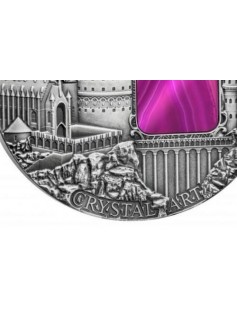 Niue 2015 $2 Crystal Art IV Mysteries of Hogwarts 2 Oz Silver Coin Agate Window