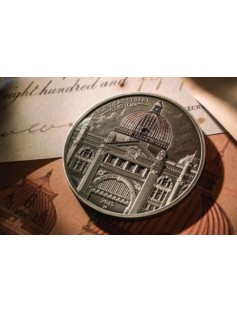 Cook Islands 2015 10$ FLINDERS STREET STATION Melbourne 2 Oz Silver Coin