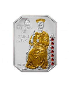 Cook Islands 2009-2011 4x5$ Vatican Art 4 Silver Coin Set with Swarovski