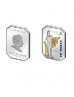 Cook Islands 2009-2011 4x5$ Vatican Art 4 Silver Coin Set with Swarovski