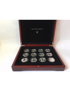Niue 2009 12x2$ Twelve Days of Christmas12x 25 gr Silver Proof Coin Set