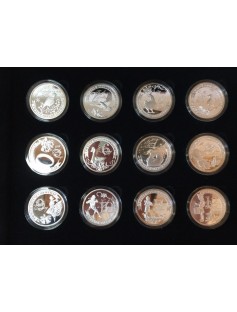 Niue 2009 12x2$ Twelve Days of Christmas12x 25 gr Silver Proof Coin Set