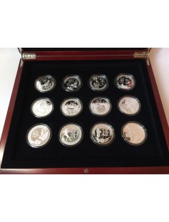 Niue 2009 12x2$ Twelve Days of Christmas12x 25 gr Silver Proof Coin Set