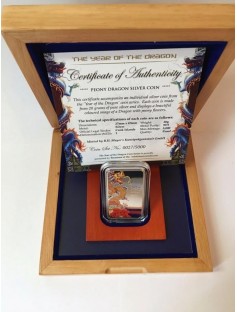 Cook Islands 2012 1$ Peony Dragon 20g 999 Silver Coin 5000 Pcs Limited Mintage!