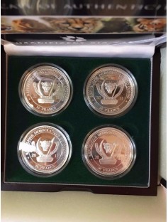 Republique du Congo 2011 4x30 Francs Magnificent Big Cats 4x20g Silver Coin Set