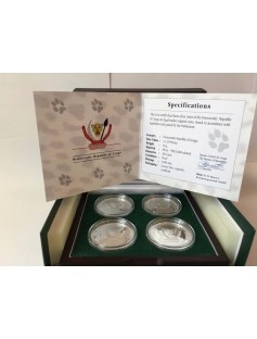 Republique du Congo 2011 4x30 Francs Magnificent Big Cats 4x20g Silver Coin Set