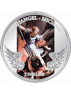 Solomon Islands 2011 5$ Archangel Michael 1/2 Oz Silver Proof Coin MINTAGE 2000