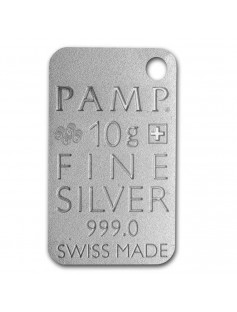 PAMP Icons Suisse 10 Gram 999 Silver Pendant Suisse ingot Cobra Skin