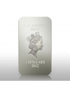 Niue 2012 2$ ANDREI RUBLEV ICON Apostle Paul 1Oz Silver Coin CONVEX SHAPE