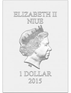 Niue 2015 $1 Vintage Mini Posters - Le Chat Noir Limited 1/2 Oz Silver Coin