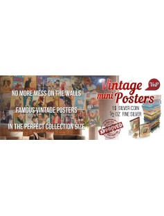 Niue 2015 $1 Vintage Mini Posters - Visit Canada Limited 1/2 Oz Silver Coin