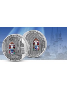 Cook Islands 2015 10$ Windows of Heaven Zagreb Cathedral Proof 50g Silver Coin