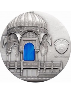 Palau 2016 $50 Tiffany Art - Jain Temple India Kilo Silver Coin 