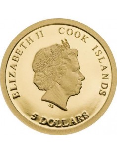Cook Islands 2016 5$ William Shakespeare Gold Coin