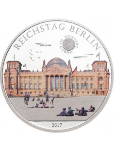 China 2017 10 Yuan Panda in kolor 1 Oz Proof silver coin