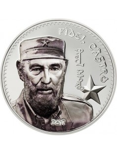 Mongolia 2017 10000 Togrog Fidel Castro silver coin