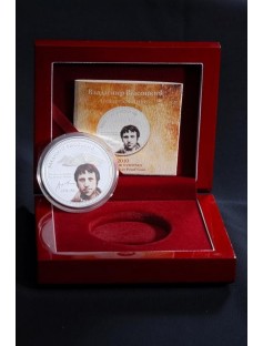Niue 2010 2$ Vladimir Vysotsky 1 Oz .999 Proof Silver Coin Famous Russian Singer