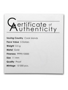 Mongolia 2014 500 Togrog Mongolian Nature HORSE .999 Fine 0.5g Gold Proof Coin