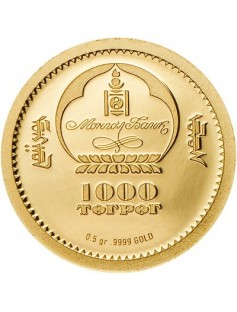 Mongolia 2017 1000 Togrog Fidel Castro gold .999 Fine 0.5g Gold Proof Coin