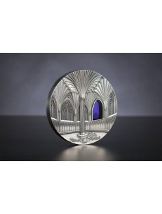 Palau 2017 $50 TIFFANY ART Wells Cathedral 1 Kg 999 Silver Coin