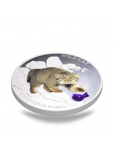 Fiji 2013 Wild Cat IV Otocolobus Manul Pallas Dogs & Cats 1 Oz Proof Silver Coin