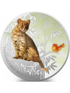 Fiji 2013 Wild Cat III Prionailurus Bengalensis Dogs & Cats 1 Oz Silver Coin